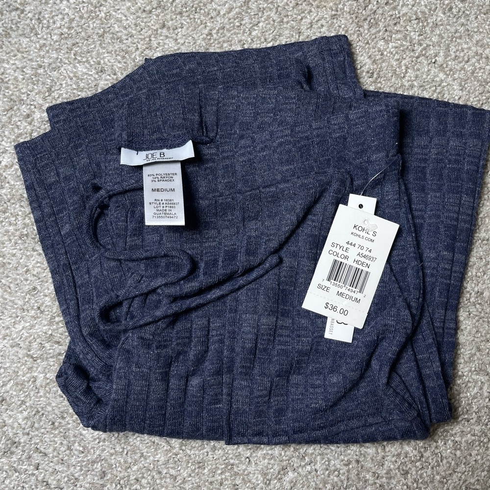 Joe B Navy Textured Pants